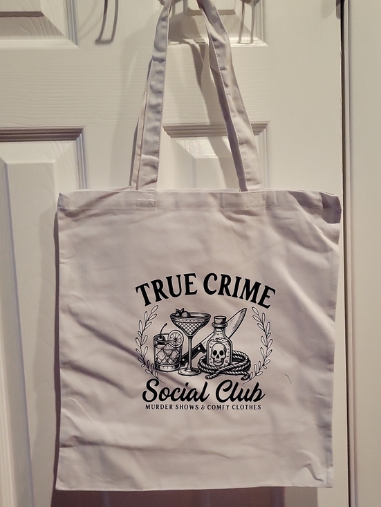 Handbags - True Crime Social Club White Graphic Tote Bag